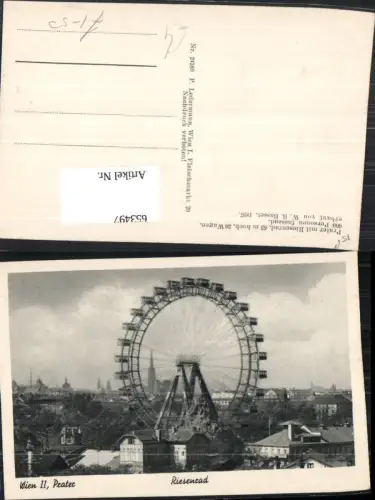 653497,Wien Vienna Leopoldstadt Prater Riesenrad