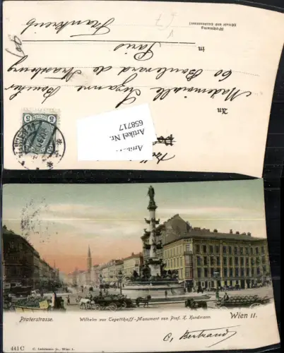 658717,Wien Vienna Leopoldstadt Praterstern Tegetthoff-Monument pub C. Ledermann 441C