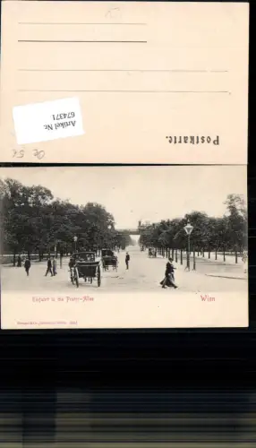 674371,Wien Leopoldstadt Einfahrt in die Prater Hauptallee Kutsche pub Stengel e Co. 4551