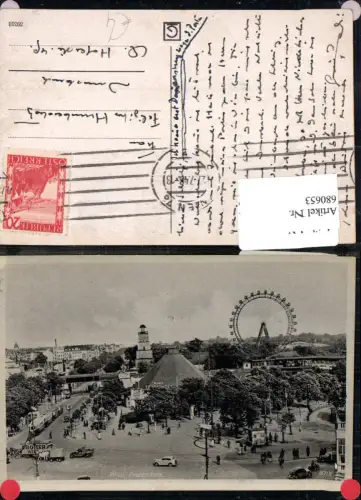680653 Wien Leopoldstadt Praterstern Tegetthoff-Denkmal Straßenbahn