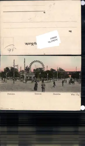680661 Wien Leopoldstadt Praterstern Tegetthoff-Denkmal Hauptallee Riesenrad Leute