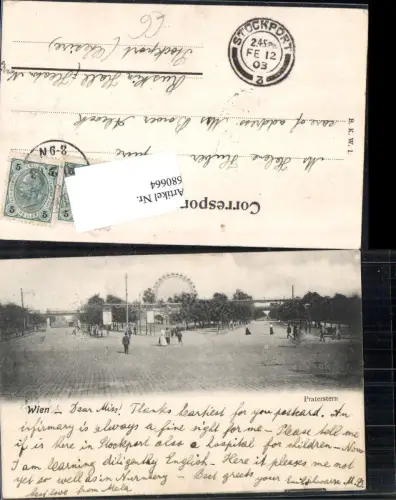 680664 Wien Leopoldstadt Praterstern Tegetthoff-Denkmal m. Hauptallee Leute pub B.K.W.I.