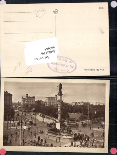 680665 Wien Leopoldstadt Praterstern Tegetthoff-Denkmal Straßenbahn