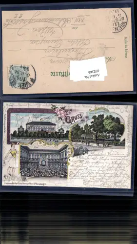 Lithographie Wien Leopoldstadt Prater Pertl`s Cafehaus Restaurant pub Schwidernoch 4395