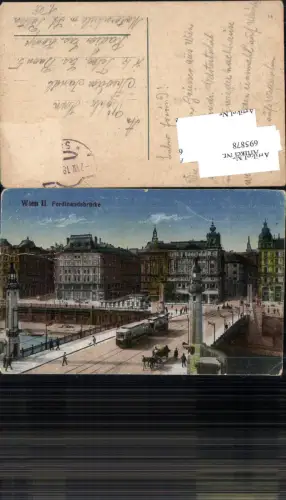695878 Wien Leopoldstadt Donaukai Donaukanal Ferdinandsbrücke Straßenbahn