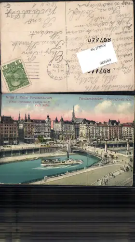 695880 Wien Leopoldstadt Donaukai Donaukanal Hotel Germania Cafe Siller Dampfer