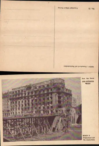 Serie Verwüstetes Zerstörtes Wien Leopoldstadt Dianabad Marienbrücke