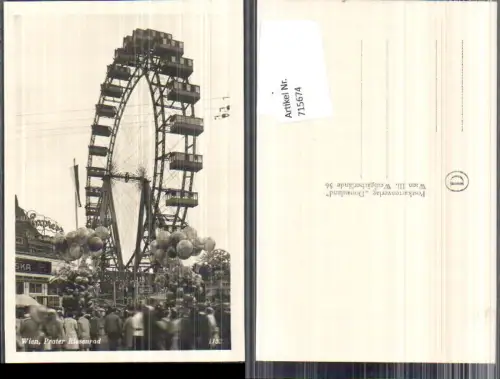 715674 Wien Leopoldstadt Prater Riesenrad Luftballon Leute