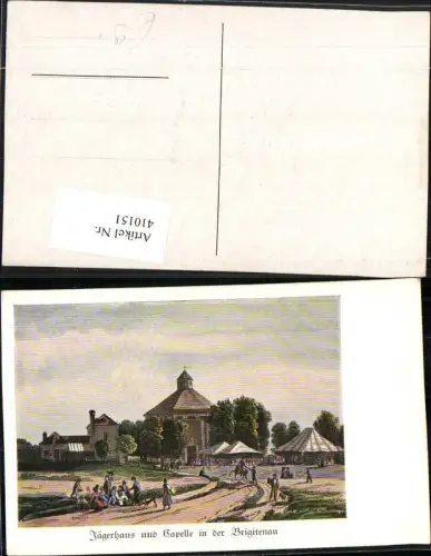 410151,Künstler AK Wien Brigittenau Jägerhaus u. Kapelle