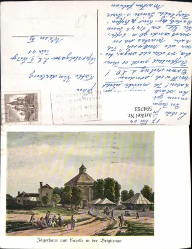 594763,Künstler Ak Wien Brigittenau Jägerhaus u. Kapelle Vienna