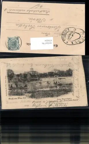 676054,Gruss aus Wien Donaustadt Restauration zum Franz Josefs Land Magenschein Franz
