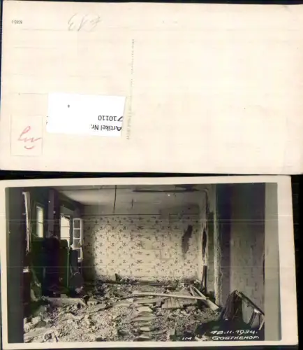 710110 Foto-AK Wien Donaustadt Goethehof zerstört 1934 Bürgerkrieg Aufstand