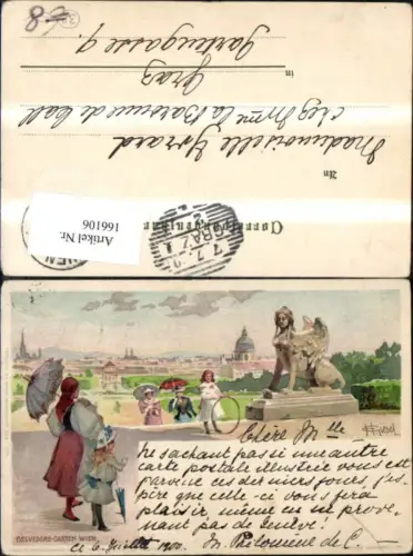 166106,Wien 3 Landstrasse Belvedere Garten sign Hermann Giesel