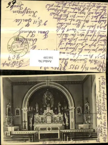 166109,Wien 3 Landstrasse Kapelle i. d. Marienanstalt Fasangasse Altar 1915