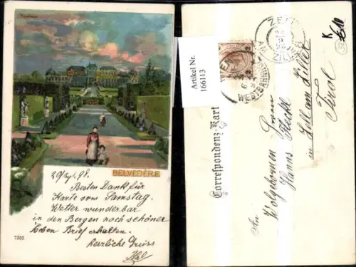 166113,Wien 3 Landstrasse Belvedere 1898 sign Rosenberger