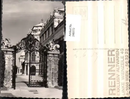 248372,Wien Landstraße Schloss Belvedere Gittertor