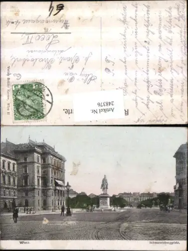 248376,Wien Landstraße Schwarzenbergplatz Straßenansicht Denkmal