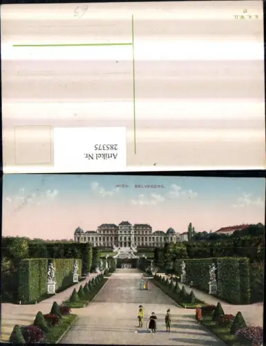 285375,Wien Landstraße Schloss Belvedere Allee pub Brüder Kohn B.K.W.I. 17
