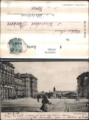 297680,Wien Landstraße Schwarzenbergplatz Straßenansicht Denkmal