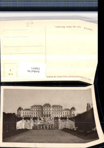 330971,Wien Landstraße Blick auf d. Obere Belvedere Schloss