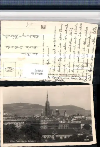 330977,Wien Landstraße Panorama m. Stephansdom vom Belvedere