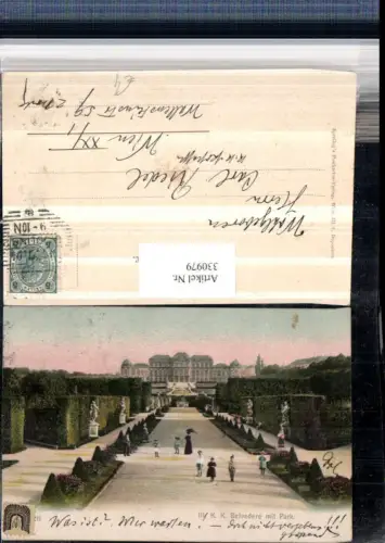 330979,Wien Landstraße K.k. Schloss Belvedere m. Park