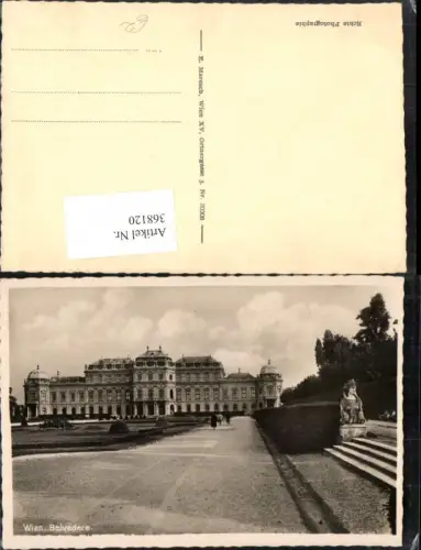 368120,Wien Landstraße Schloss Belvedere
