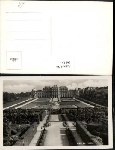 368133,Wien Landstraße Schloss Belvedere m. Schlossgarten
