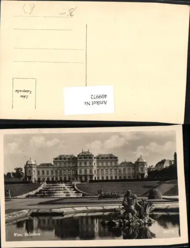 409972,Wien Landstraße Belvedere Schloss Brunnen