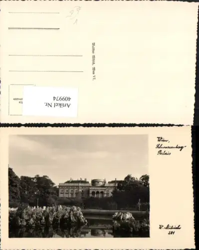 409974,Wien Landstraße Schwarzenberg Palais pub Foto Walther Mihich 281