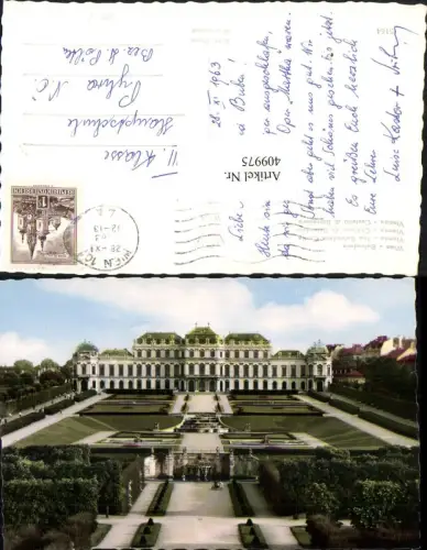 409975,Wien Landstraße Schloss Belvedere