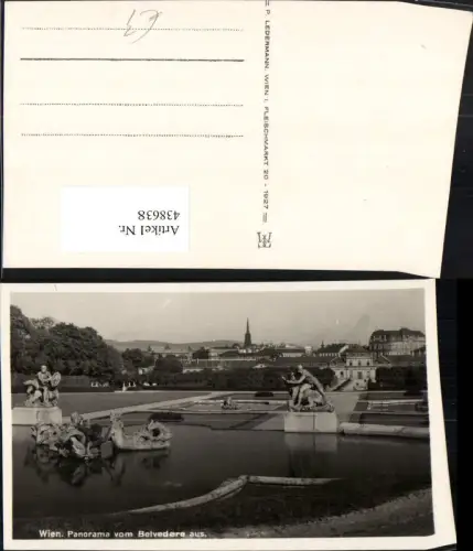 438638,Wien Landstraße Panorama vom Belvedere Brunnen Becken