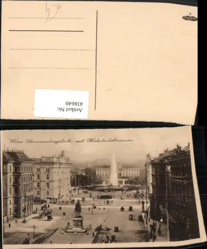 438640,Wien Landstraße Schwarzenbergplatz m. Hochstrahlbrunnen Denkmal