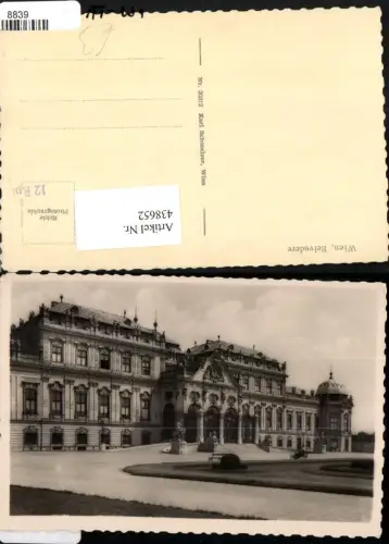 438652,Wien Landstraße Schloss Belvedere
