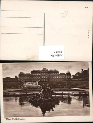 438657,Wien Landstraße Schloss Belvedere Brunnenfigur