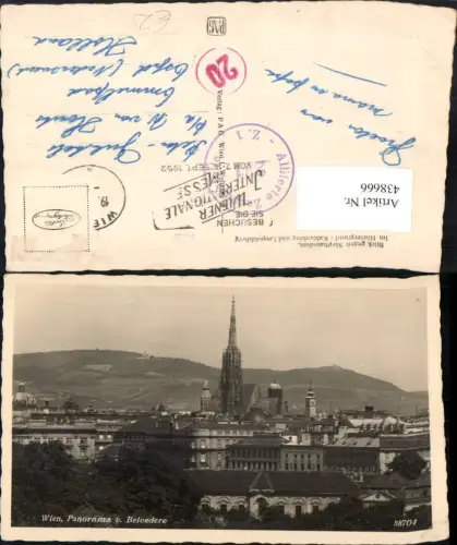 438666,Wien Landstraße Panorama vom Belvedere