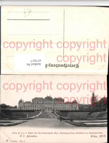 477617,Wien Landstraße Schloss Palais Belvedere