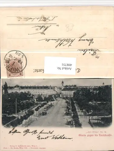 498751,Wien Landstraße Glaris geg. Landstraße