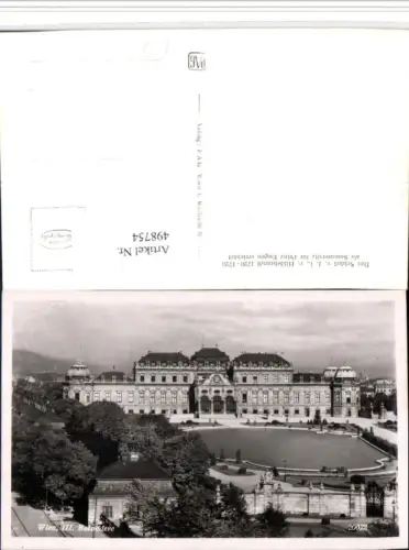498754,Wien Landstraße Schloss Belvedere