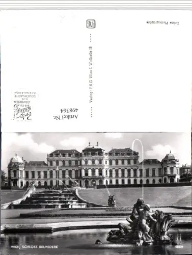 498764,Wien Landstraße Schloss Belvedere Brunnen
