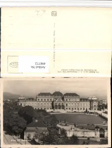 498772,Wien Landstraße Schloss Belvedere