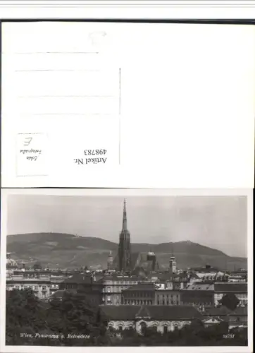 498783,Wien Landstraße Panorama vom Belvedere m. Stephansdom