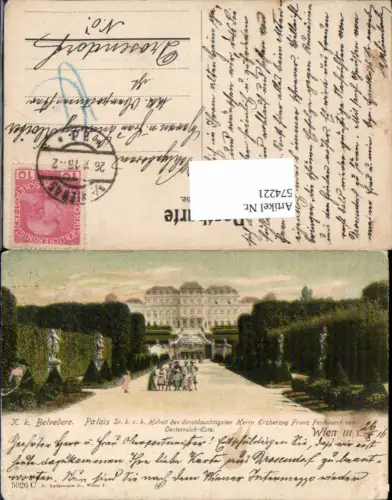 574221,Wien Landstraße Palais K.K. Belvedere pub Ledermann 5026 C