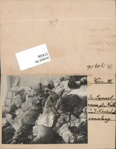 574506,Wien Landstraße Sammelraum für Kautschuksammlung WW2 Weltkrieg