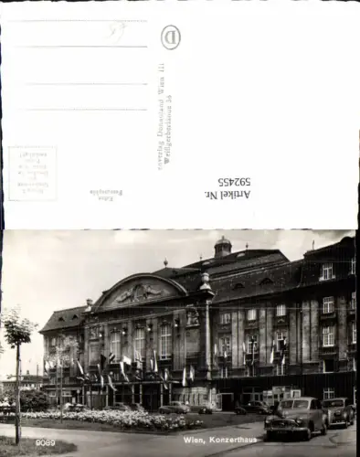 592455,Foto Ak Wien Landstraße Konzerthaus Auto Vienna