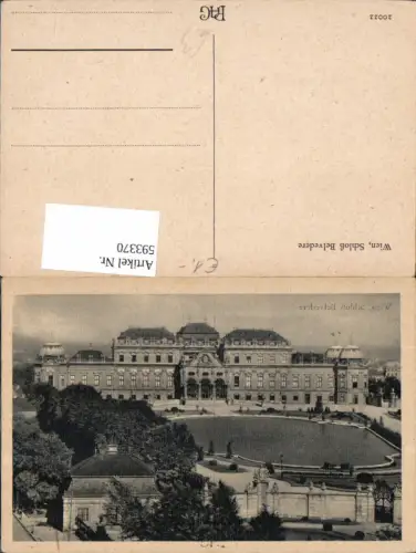 593370,Wien Landstraße Schloss Belvedere Vienna