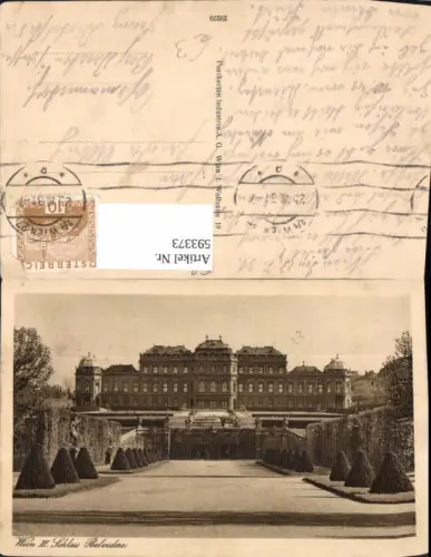 593373,Wien Landstraße Schloss Belvedere Vienna