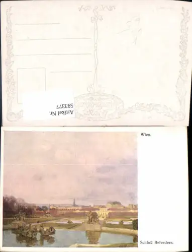 593377,Künstler Ak Wien Landstraße Schloss Belvedere Brunnen Vienna pub B.K.W.I. 432/11