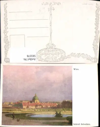 593378,Künstler Ak Wien Landstraße Schloss Belvedere Vienna pub B.K.W.I. 432/12