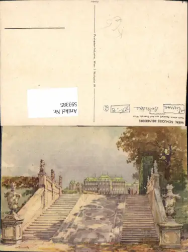 593385,Künstler Ak K. Schwetz Wien Landstraße Schloss Belvedere Vienna